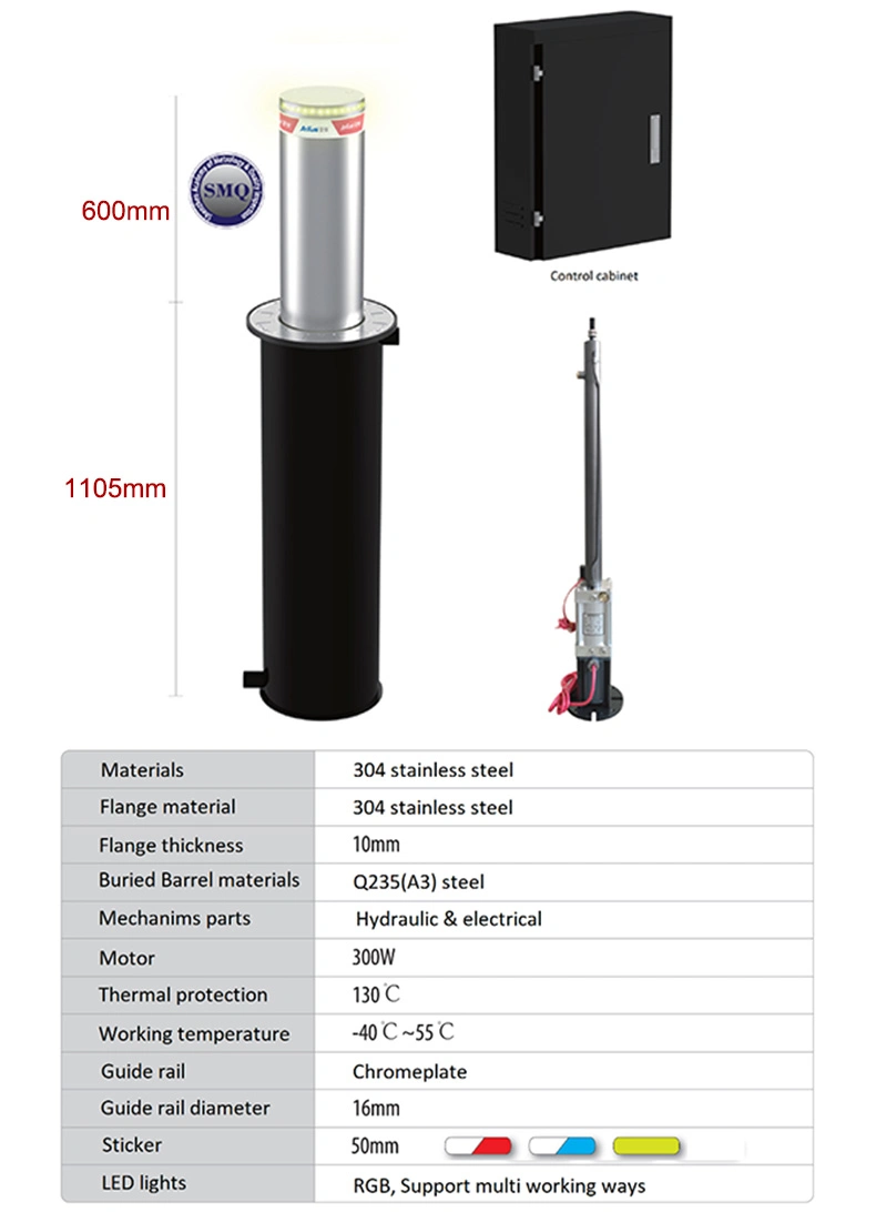 Customization Automatic Hydraulic Bollards with LED